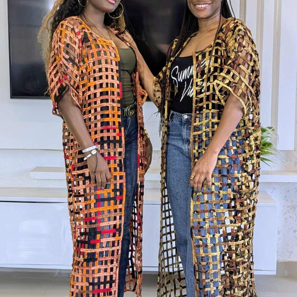 Kimono En Maille Fait Main 100%COTON