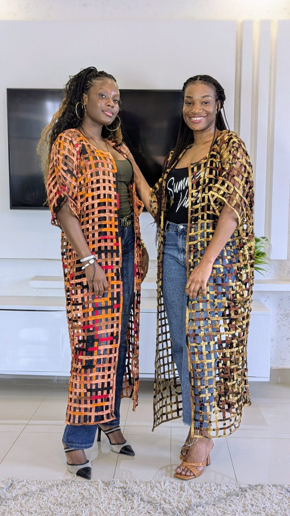 Kimono En Maille Fait Main 100%COTON