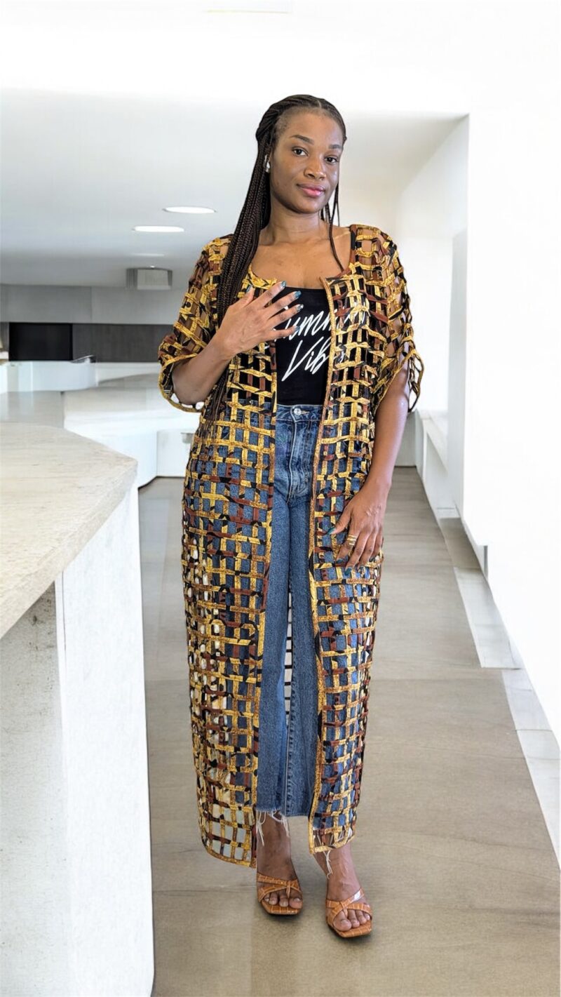 Kimono En Maille Fait Main 100%COTON