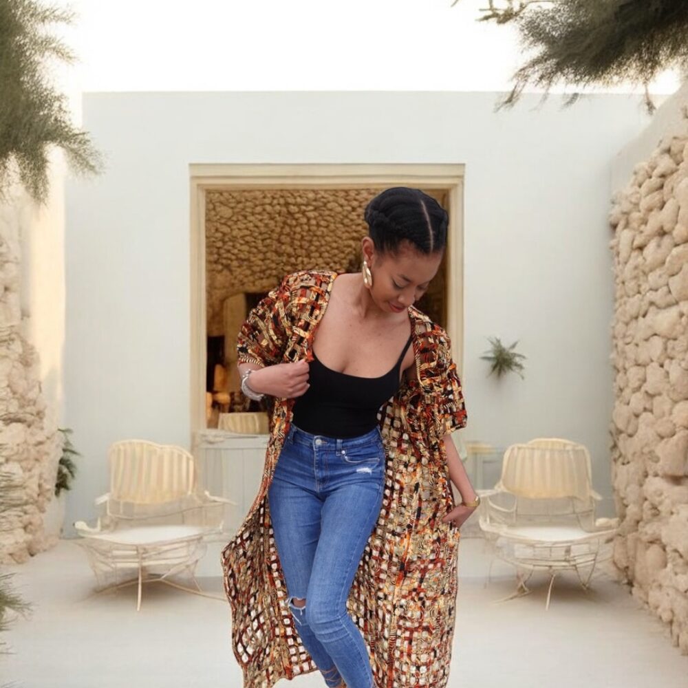 01 Kimono En Maille Fait Main