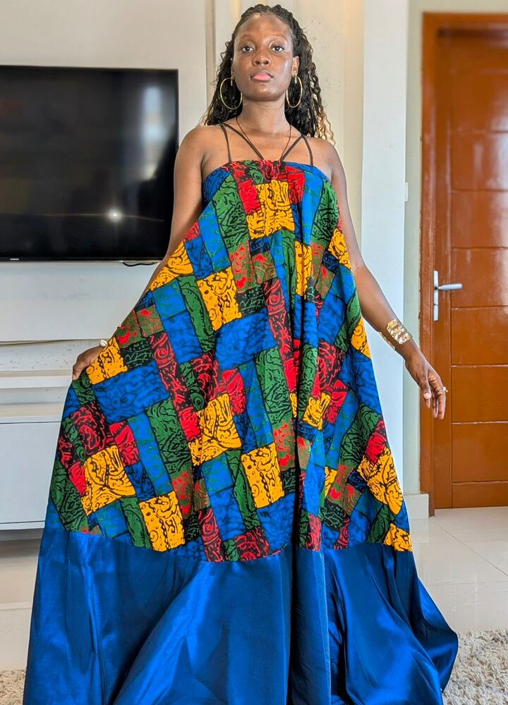 Robe Maxi Multicolore à Bretelles – Confort & Élégance au Rendez-vous