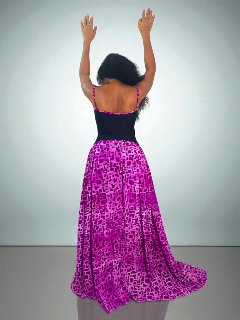 Robe Longue Ovale  Adire